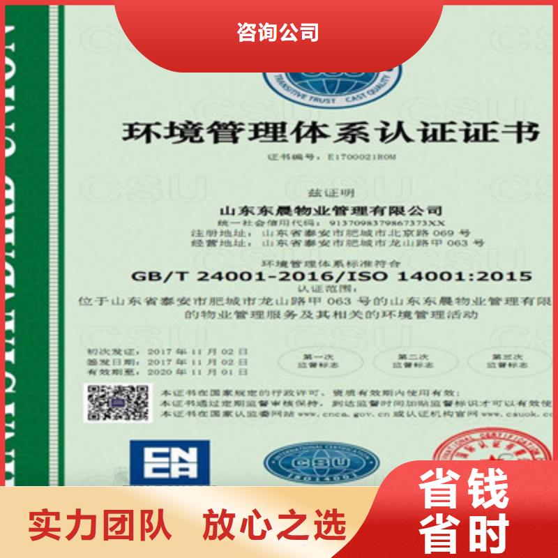 ISO9001质量管理体系认证2024专业的团队