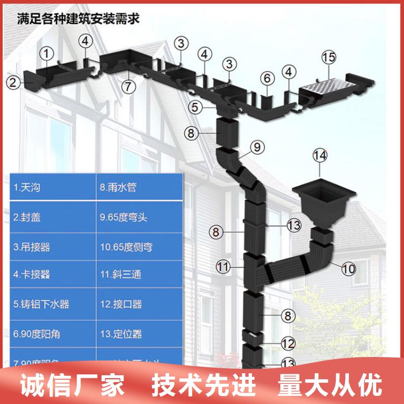 厂房方形铝合金雨水管实力老厂