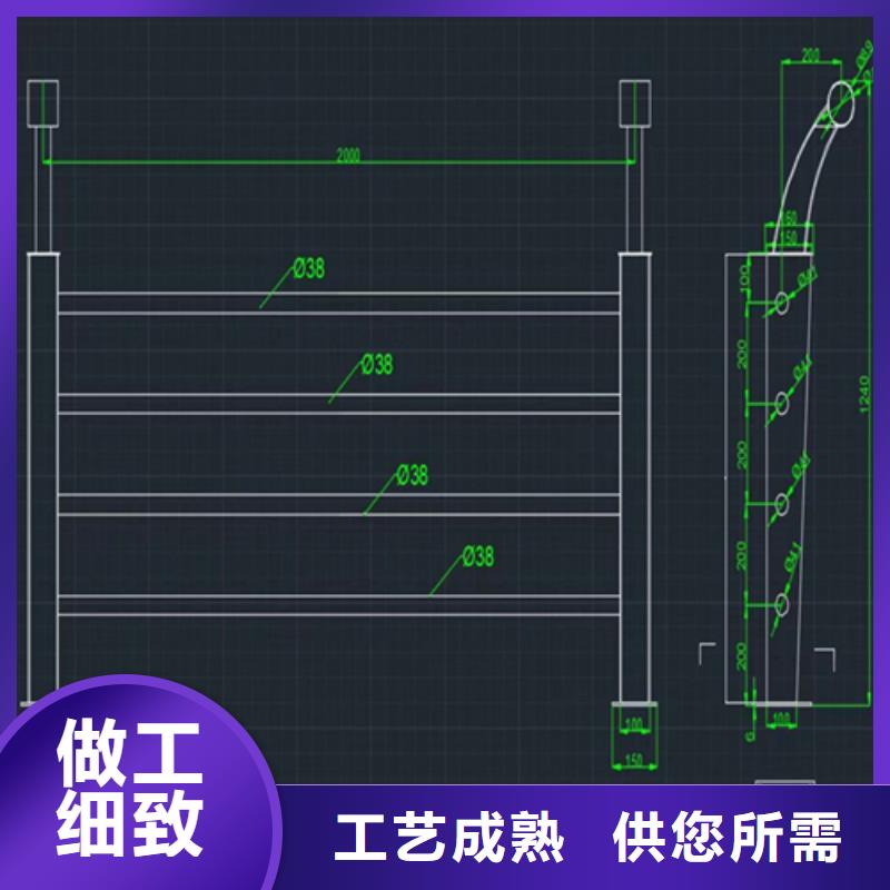 304不锈钢复合管河道栏杆认准展鸿护栏生产厂家