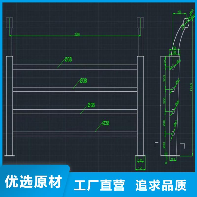 方管喷塑道路防撞护栏展鸿护栏可设计图纸