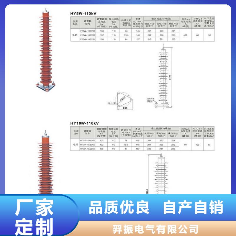 避雷器Y10W5-126/328GY【浙江羿振电气有限公司】
