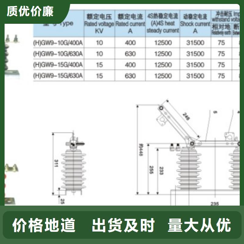 【羿振电气】高压隔离开关GW9-24W/1250