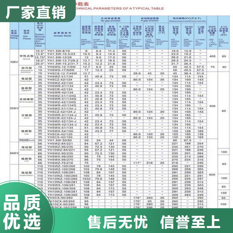 避雷器Y10W-108/281生产厂家